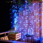 ДОЖДЬ (занавес) 2,5x2 м, прозрачный ПВХ, 300 LED СИНИЕ IP20, не соединяются