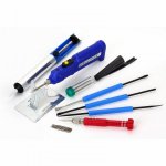 Набор для пайки №15 (паяльник 8Вт, оловоотсос, подставка, припой, отвертка, интрумент для монтажа)  (ZD-972E)  REXANT