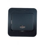 26821 ВЫКЛЮЧАТЕЛЬ СКРЫТ.УСТ.1 КЛ. С ПОДСТВЕТКОЙ (АНТРАЦИД.)