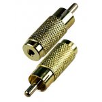 2-198G, переходник RCA штекер - 2.5мм гнездо моно металл "позолоченный"