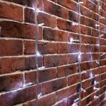 ДОЖДЬ (занавес) 2х6м, прозрачный ПВХ, эффект водопада, 360 LED БЕЛЫЕ, 5 нитей/72 диода