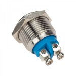 Кнопка  антивандальная Ø16  Б/Фикс (2с винт) (ON)-OFF выпуклая (A16-A3) REXANT