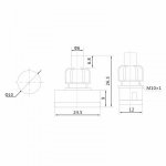 Выключатель-кнопка 250V 1А (2с) ON-OFF  белый  (PBS-17A2) (для настольной лампы)  REXANT
