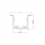 Профиль врезной алюминиевый 5032-2 REXANT, 2 метра