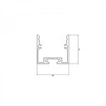 Профиль накладной алюминиевый 2825-2 REXANT, 2 метра