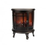 Светодиодный камин «Винтаж мини» с эффектом живого огня 24.8х12.7х30 см с USB, черный