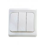 BC10-003B, Выключатель "Этюд" 3-кл СП   10А (белый)
