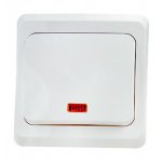 BC10-005B, Выключатель "Этюд" 1-кл СП с индикацией 10А (белый)