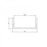 Профиль накладной алюминиевый 2812-2 REXANT, 2 метра