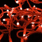 НИТЬ flashing (каждый 5-ый) 10м, белый ПВХ, 100 LED Красные, соединяется, 24В (нужен трансформатор 531-100)