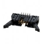 5499786-1, AMP-Latch-10 вилка на плату угл.2.54мм с длин.защ