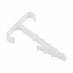 Дюбель-хомут нейлоновый Т-образный для двух плоских кабелей 2 х 12 мм, белый (КФ) (упак. 100 шт)  REXANT