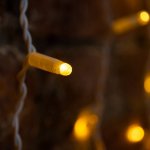 ДОЖДЬ (занавес) 2х1,5м, белый провод, 360 LED ЖЁЛТЫЕ