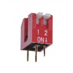 DP-02R, DIP переключатель угловой 2 контакта 2.54мм (RPL-02)