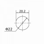 Индикатор Ø30  220V  желтый LED  (RWE-618)  REXANT