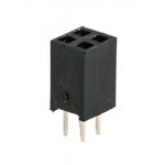 PBD-4, гнездо на плату шаг 2.54мм 2x2 прям. (L-KLS1-208-2-04-S)