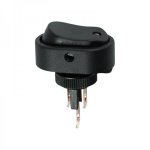 Выключатель клавишный 12V 20А (3с) ON-OFF черный ОВАЛ с зеленой LED подсветкой (RWB-523, ASW-20D)  REXANT