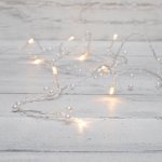 Гирлянда светодиодная «Жемчужинки» 1,5 м, прозрачный ПВХ, 10 LED, теплый белый,  питание 2 х АА