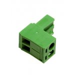 5ESDV-02P, Клеммник угловой, шаг 5.00мм, 2 контакта (15A 300V)