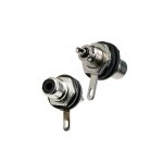 1-291 BK, гнездо RCA металл с изолятором  на корпус черный