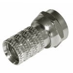 Разъем антенный на кабель, штекер F для кабеля RG-6, (5шт.) (пакет)  PROconnect