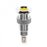 Индикатор металл Ø8 12В желтый LED (GQ8F-D)  REXANT