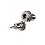 3-228, Разъем питания гнездо 5.5x2.5мм металл на панель с гайкой