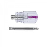 Отвёртка  комбинированная, прозрачная рукоятка,  двухсторонний стержень 40 мм ( Крестовая PH2 , Шлицевая SL 6 мм) Rexant