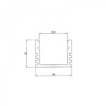 Профиль накладной алюминиевый 1612-2 REXANT, 2 метра