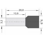 НАКОНЕЧНИК ШТЫРЕВОЙ ВТУЛОЧНЫЙ изолированный   F-18мм 4мм² (НШВи 4.0-18 / E4018) серый  REXANT
