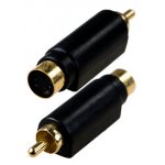 2-322G, переходник RCA штекер - MINI DIN 4 pin (S-VHS) гнездо пластик