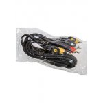 3-0333-1.5, Шнур A/V 3-3 RCA plastic-gold, d=4 мм, 1.5 м
