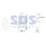 Тумблер 24V 25А (3c) ON-OFF однополюсный  с красной LED подсветкой  (ASW-07D)  REXANT