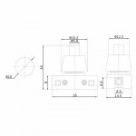 Выключатель-кнопка 250V 2А (2с) ON-OFF  белый  (PBS-17A) (для настольной лампы)  REXANT