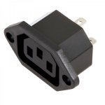 Cетевое гнездо на корпус (1 шт. ) (пакет БОПП) REXANT