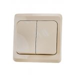 BC10-006K, Выключатель "Этюд" 2-кл СП  10А (кремовый)