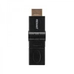 Переходник штекер HDMI - гнездо HDMI, поворотный  REXANT