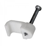 Крепеж кабеля плоский  8 х 3 мм, белый (упак. 50 шт)  REXANT