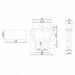 Выключатель клавишный 250V 15А (3с) ON-OFF зеленый  с подсветкой  (RWB-413, SC-788)  REXANT
