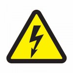Наклейка знак электробезопасности  "Опасность поражения электротоком "100*100*100 мм Rexant, стоимость за 1шт ( в упаковке 5шт)