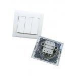 42001091, Выключатель 3 кл белый встроенный монтаж