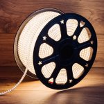 LED Лента 220В, 6x10.6мм, IP67, SMD 3014, 120 LED/м, Теплый белый, 100м, без устан.набора