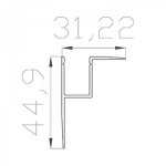 Профиль накладной алюминиевый 3245-2, 2 метра REXANT -ПОД ЗАКАЗ-