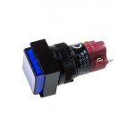 D16LMS1-1ABKB, кнопка без фикс. 250В/5А,  LED подсветка 24В