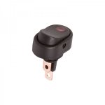 Выключатель клавишный 12V 30А (3с) ON-OFF черный ОВАЛ с красной подсветкой  (RWB-523, ASW-20D-2)  REXANT