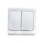 BC10-006B, Выключатель "Этюд" 2-кл СП   10А (белый)