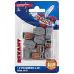 Соединительная клемма многоразовая, 2-х проводная, серая (0,08-4 мм²), (10шт.)  REXANT