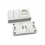 90682068, Выключатель 3 кл  дуб накладной монтаж