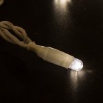 НИТЬ 10м, белый ПВХ, 100 LED ТЕПЛЫЙ БЕЛЫЙ, соединяется, 24В (нужен трансформатор 531-100 или 104-127)