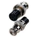 1-561-6, разъем MIC 6 контактов гнездо металл на кабель